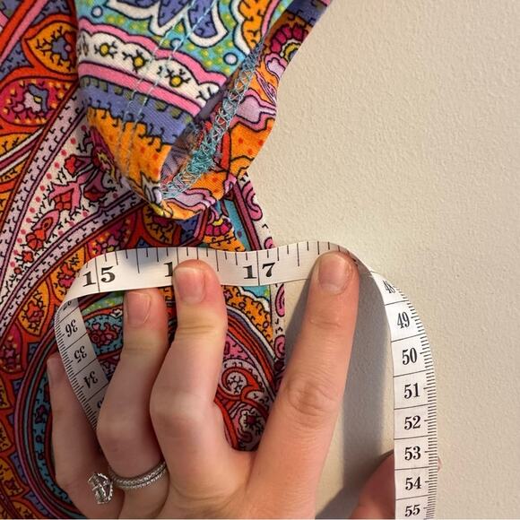 MSK Floral Pink Paisley Eyelet Ring Mini Dress Small - Picture 7 of 7